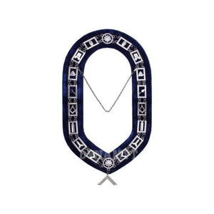 RIAZ IMPEX MASONIC REGALIA Masonic Blue Lodge Officer Worshipful Master Apron, Silver Chain Collar & Gloves