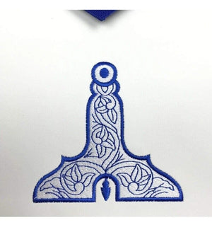 RIAZ IMPEX MASONIC REGALIA Masonic Blue Lodge Officers Apron Machine Embroidery Set of 15 Aprons