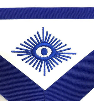 RIAZ IMPEX MASONIC REGALIA Masonic Blue Lodge Officers Apron Machine Embroidery Set of 15 Aprons