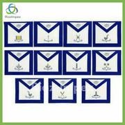 Masonic Blue Lodge Officers Apron Set of 11 Machine Embroidery Aprons