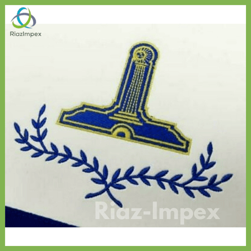RIAZ IMPEX MASONIC REGALIA Masonic Blue Lodge Officers Apron Set of 11 Machine Embroidery Aprons