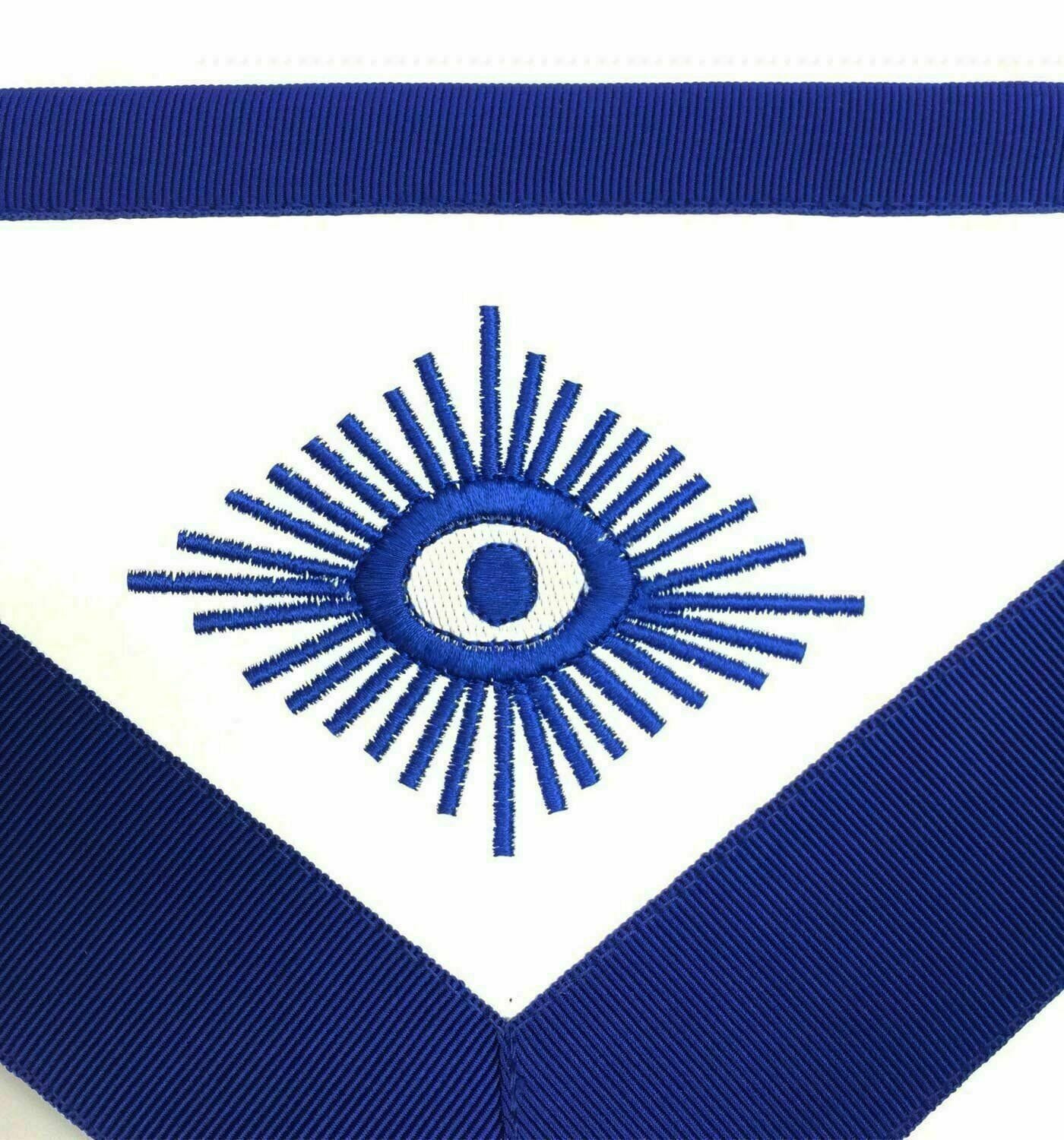 RIAZ IMPEX MASONIC REGALIA MASONIC BLUE LODGE OFFICERS APRON - SET OF 12 APRON WITH FREE 12 COTTON GLOVES