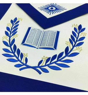 RIAZ IMPEX MASONIC REGALIA MASONIC BLUE LODGE OFFICERS APRON - SET OF 12 APRON WITH FREE 12 COTTON GLOVES