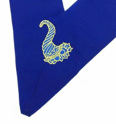 RIAZ IMPEX MASONIC REGALIA Masonic Blue Lodge Officers Collar Set of 12 Machine Embroidery Collars