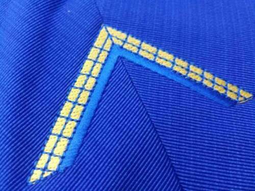 RIAZ IMPEX MASONIC REGALIA Masonic Blue Lodge Officers Collar Set of 12 Machine Embroidery Collars