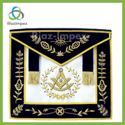 Masonic Blue Lodge Past Master Bullion Hand Embroidered Apron