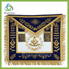 Masonic Blue Lodge Past Master Gold Handmade Embroidery Apron Blue Velvet