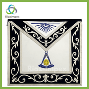 Masonic Blue Lodge Past Master Silk Threaded Apron
