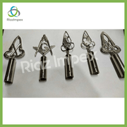 Masonic BLUE LODGE RODS & TOPS, MM , Silver Color Freemason Masonic Pole Topper