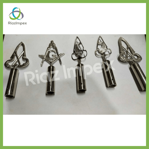 RIAZ IMPEX MASONIC REGALIA Masonic BLUE LODGE RODS & TOPS, MM , Silver Color Freemason Masonic Pole Topper