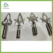 Masonic BLUE LODGE RODS & TOPS, MM , Silver Color Freemason Pole Topper