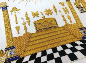 RIAZ IMPEX MASONIC REGALIA Masonic Bro. George Washington Masonic Apron Hand Embroidered Masterpiece