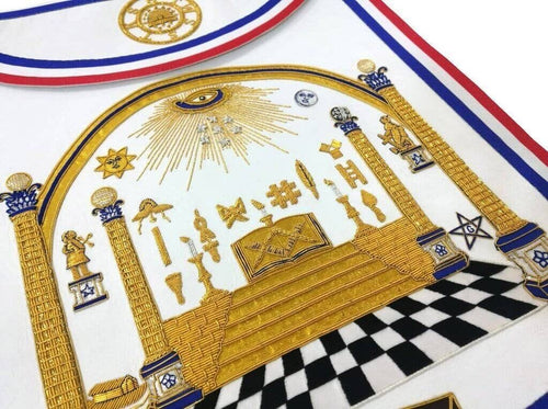 RIAZ IMPEX MASONIC REGALIA Masonic Bro. George Washington Masonic Apron Hand Embroidered Masterpiece