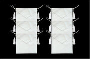 Masonic Candidate / Entered Apprentice Faux Leather Apron All White pack of 6