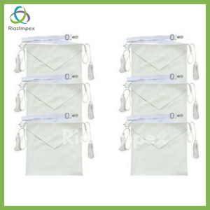 RIAZ IMPEX MASONIC REGALIA MASONIC CANDIDATE / ENTERED Apprentice Faux Leather Apron All White - Set Of 6