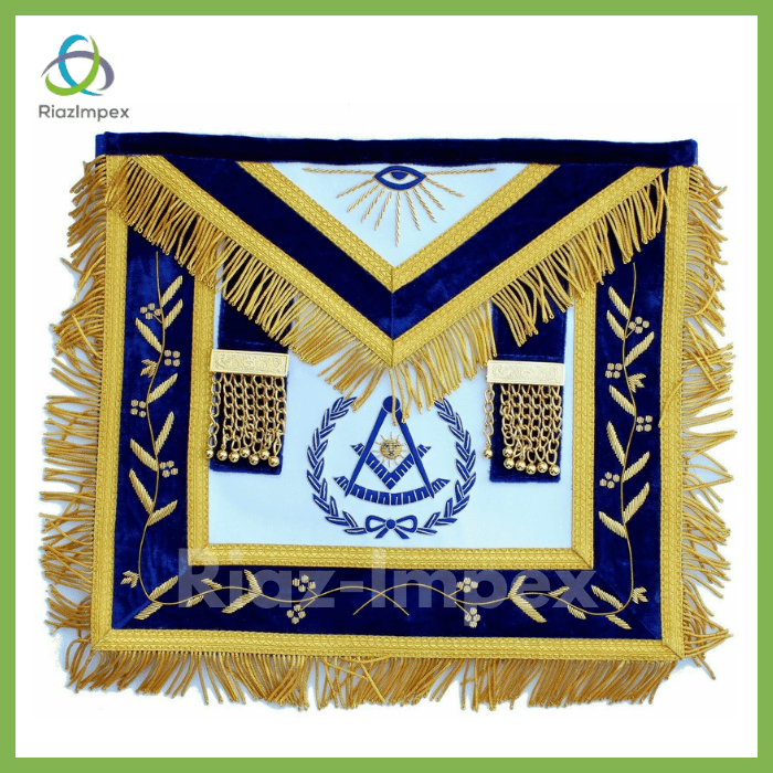 RIAZ IMPEX MASONIC REGALIA MASONIC COLLAR GRAND PAST MASTER APRON HAND EMBROIDERED Best Quality