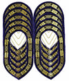 Masonic Grand Lodge Chain Collar Purple Velvet Backing – Lot of 10