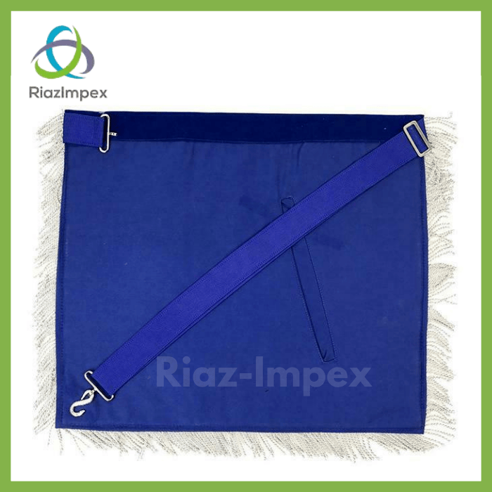 RIAZ IMPEX MASONIC REGALIA Masonic Grand Lodge Past Master Apron Gold & Silver Hand Embroidery Apron
