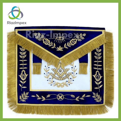 RIAZ IMPEX MASONIC REGALIA Masonic Grand Lodge Past Master Apron Hand Embroidered Bullion