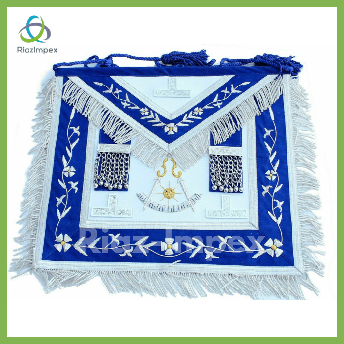 RIAZ IMPEX MASONIC REGALIA MASONIC GRAND PAST MASTER APRON HAND EMBROIDERED BEST QUALITY