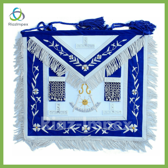 RIAZ IMPEX MASONIC REGALIA MASONIC GRAND PAST MASTER APRON HAND EMBROIDERED BEST QUALITY