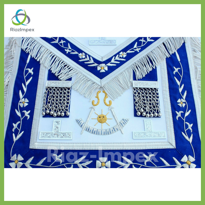 RIAZ IMPEX MASONIC REGALIA MASONIC GRAND PAST MASTER APRON HAND EMBROIDERED BEST QUALITY