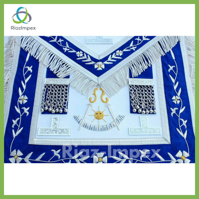 RIAZ IMPEX MASONIC REGALIA MASONIC GRAND PAST MASTER APRON HAND EMBROIDERED BEST QUALITY