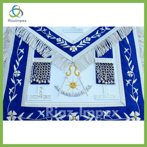 RIAZ IMPEX MASONIC REGALIA MASONIC GRAND PAST MASTER APRON HAND EMBROIDERED BEST QUALITY