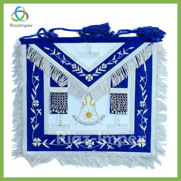RIAZ IMPEX MASONIC REGALIA MASONIC GRAND PAST MASTER APRON HAND EMBROIDERED BEST QUALITY