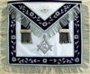 Masonic Master Mason Apron Hand Embroidered Silver Bullion Vine Work