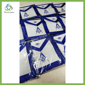 RIAZ IMPEX MASONIC REGALIA MASONIC MASTER MASON APRONS BLUE LODGE EMBROIDERED - PACK OF 12 BEST QUALITY
