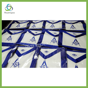 RIAZ IMPEX MASONIC REGALIA MASONIC MASTER MASON APRONS BLUE LODGE EMBROIDERED - PACK OF 12 BEST QUALITY