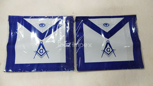 RIAZ IMPEX MASONIC REGALIA MASONIC MASTER MASON APRONS BLUE LODGE EMBROIDERED - PACK OF 2 BEST QUALITY