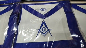 RIAZ IMPEX MASONIC REGALIA MASONIC MASTER MASON APRONS BLUE LODGE EMBROIDERED - PACK OF 3 BEST QUALITY