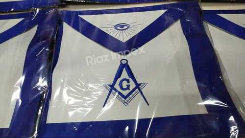 RIAZ IMPEX MASONIC REGALIA MASONIC MASTER MASON APRONS BLUE LODGE EMBROIDERED - PACK OF 3 BEST QUALITY
