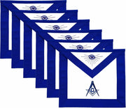Masonic Blue Lodge Master Mason Aprons Embroidered – Pack of 6