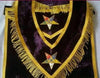 Masonic OES Worthy Patron Matron Apron & Collar Set Purple Embroidered