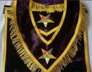 Masonic OES Worthy Patron Matron Apron & Collar Set Purple Embroidered