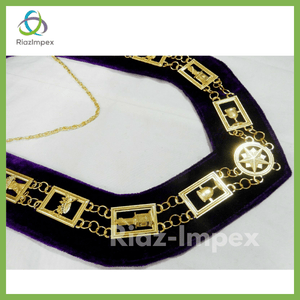 RIAZ IMPEX MASONIC REGALIA Masonic OES Order of Eastern Star Gold Metal Chain Collar - LOT of 10