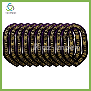 RIAZ IMPEX MASONIC REGALIA Masonic OES Order of Eastern Star Gold Metal Chain Collar - LOT of 10