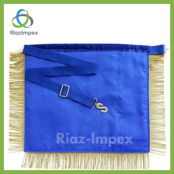 RIAZ IMPEX MASONIC REGALIA Masonic Past Master Apron Blue Bullion Hand Embroidered