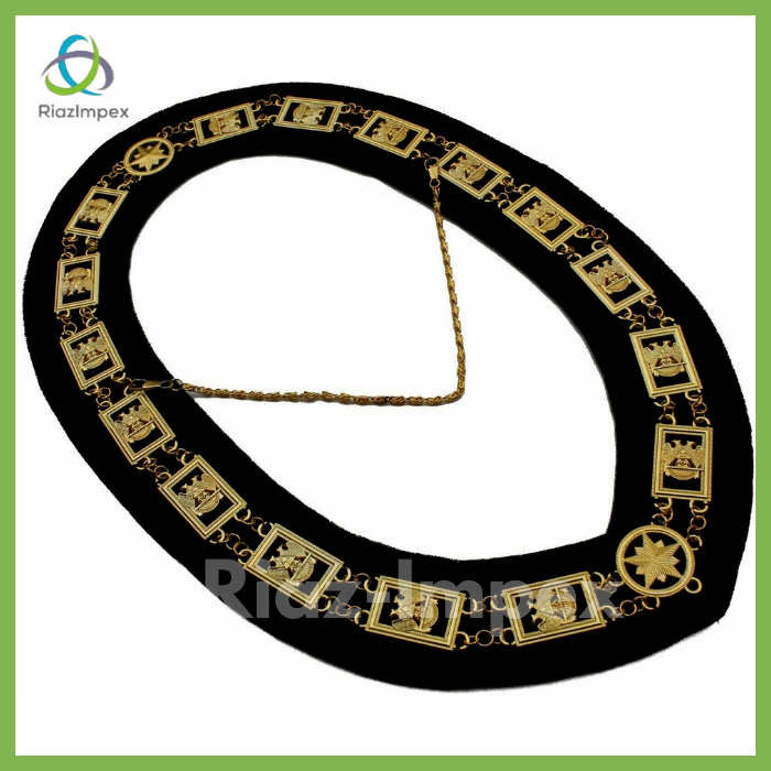RIAZ IMPEX MASONIC REGALIA Masonic Regalia 32 Degree COLLAR Wings Down SCOTTISH RITE jewel Best Quality