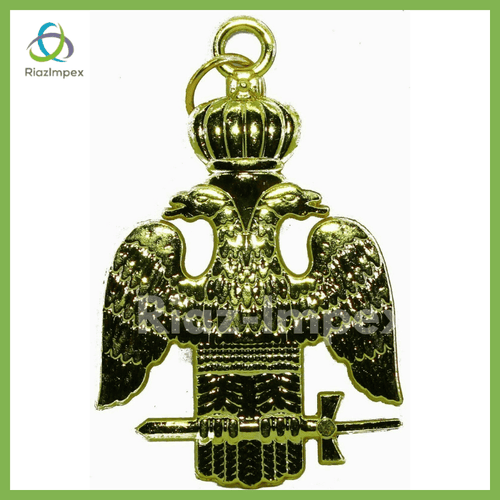 RIAZ IMPEX MASONIC REGALIA Masonic Regalia 32 Degree COLLAR Wings Down SCOTTISH RITE jewel Best Quality