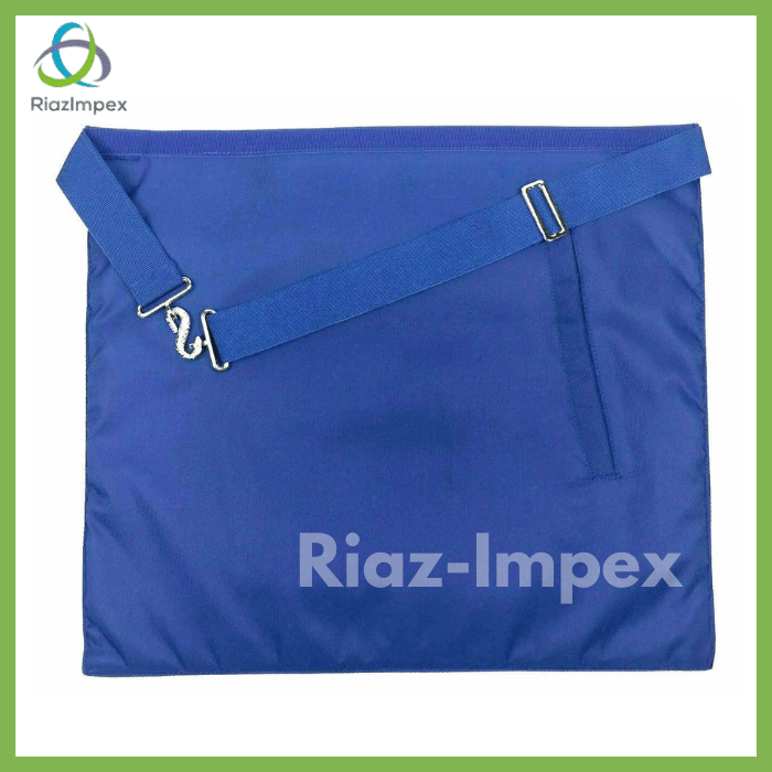 RIAZ IMPEX MASONIC REGALIA Masonic Regalia Aprons Blue Lodge Officers Set of 12 & Blue Backing Chain Collar