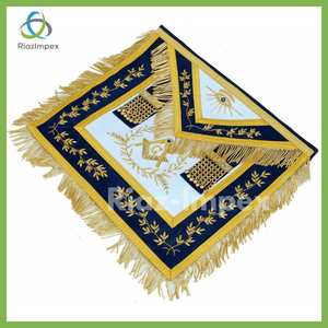 RIAZ IMPEX MASONIC REGALIA MASONIC REGALIA Blue Lodge APRON HAND EMBROIDERED BEST QUALITY