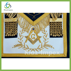 RIAZ IMPEX MASONIC REGALIA MASONIC REGALIA Blue Lodge APRON HAND EMBROIDERED BEST QUALITY