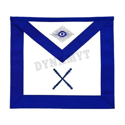 RIAZ IMPEX MASONIC REGALIA Masonic Regalia Blue Lodge Officer Marshal Apron, Silver Chain Collar & Gloves