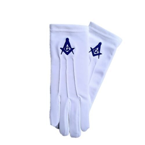 RIAZ IMPEX MASONIC REGALIA Masonic Regalia Blue Lodge Officer Secretary Apron, Silver Chain Collar & Gloves