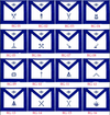 Masonic Blue Lodge Officers Aprons Machine Embroidered – Set of 16