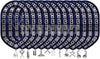 Masonic Regalia Blue Officer Silver Metal Chain Collars with Jewels 12 PCS